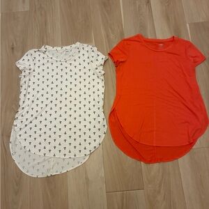 Old Navy Set of Two Casual T-Shirts - White and Orange